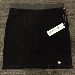 NWT RARE VANS BLACK VELVET MINI SKIRT